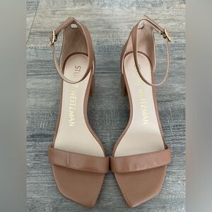 New Stuart Weitzman Nudist Block Ankle Strap Sandal size 6